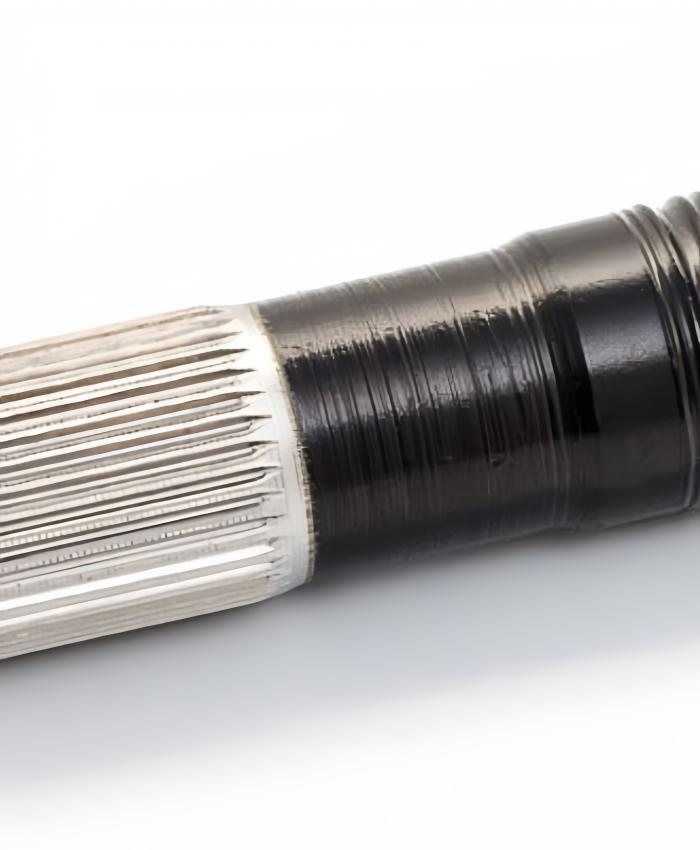 Coating removed from a shaft by laser